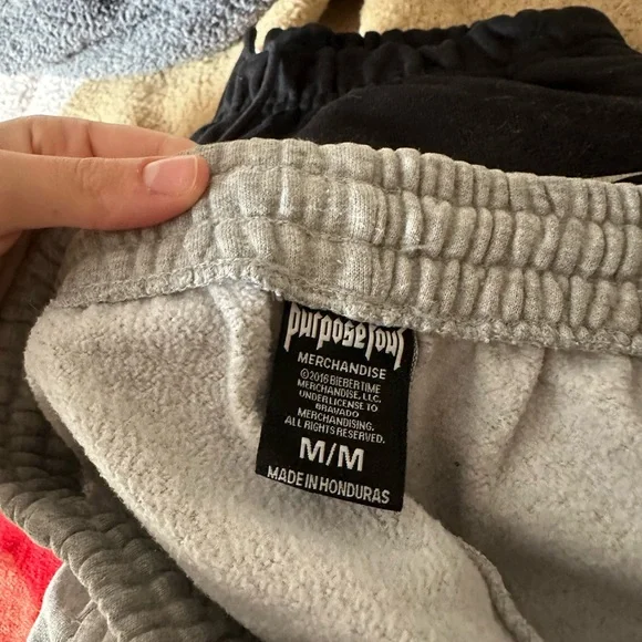 Justin Bieber Light Gray Joggers with Bold Black Graphic - Picture 3 of 3